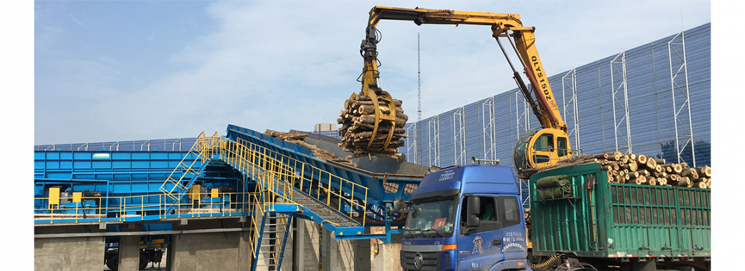 Rotary debarking line