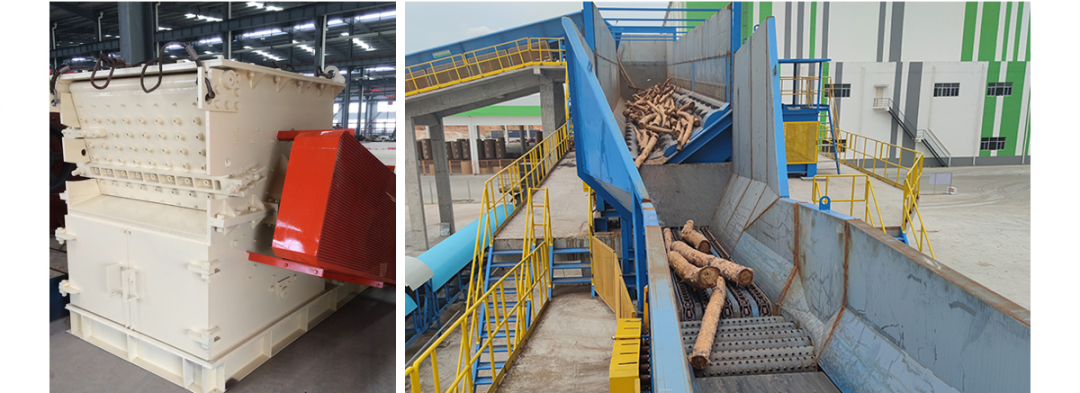 Rotary debarking line